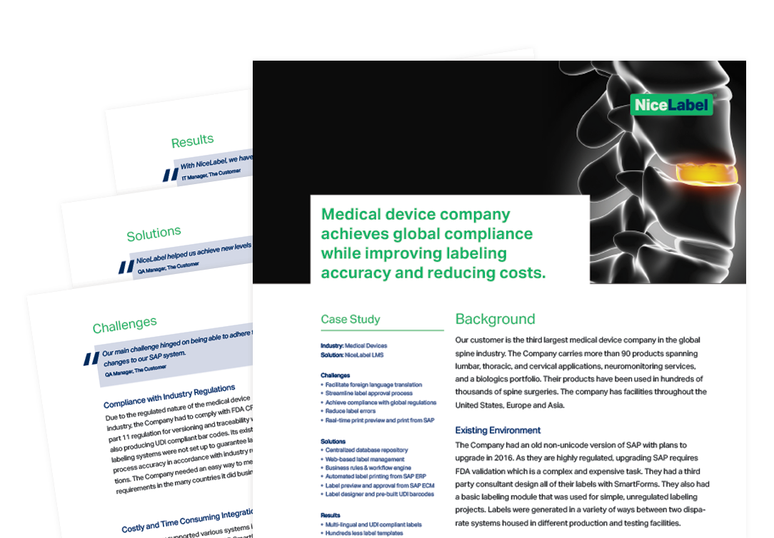 Télécharger une étude de cas d'étiquetage en dispositifs médicaux