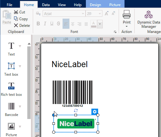 Nicelabel créer une étiquettes